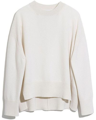 Barrie Iconic Oversized Cashmere Jumper - White