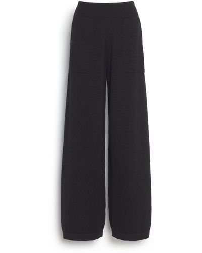 Barrie Timeless Wide Cashmere Trousers - Black