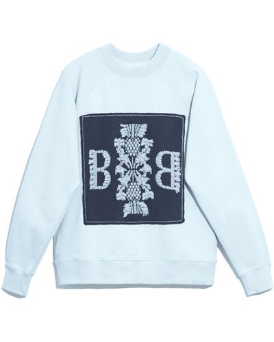 Barrie Sweatshirt With Logo Cashmere Patch - Blue