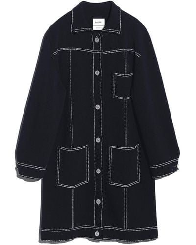 Barrie Denim Cashmere And Cotton Long Jacket - Black