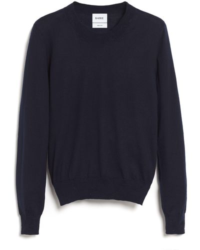 Barrie Ultra-fine Cashmere Round-neck Sweater - Blue