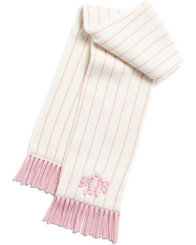 Barrie Cashmere Striped Scarf - Pink