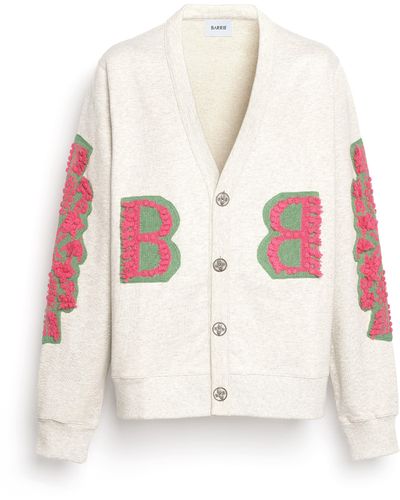 Barrie Cardigan In Cotton With A Cashmere B Logo - Grey