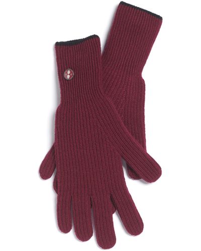 Barrie Ribbed Cashmere Gloves - Purple