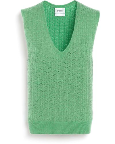 Barrie Cashmere Lace Top - Green