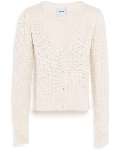 Barrie Cashmere Lace Cardigan - White