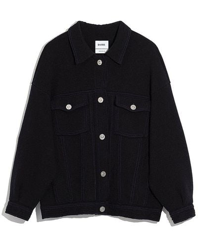 Barrie Denim Oversized Cashmere And Cotton Jacket - Black
