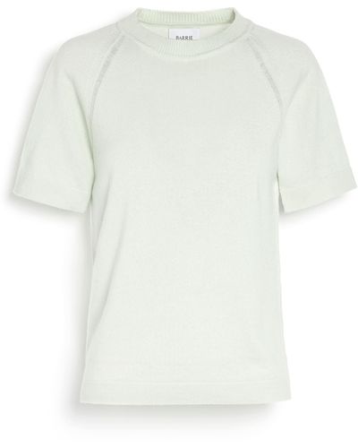 Barrie Cashmere Short Sleeves Top - White