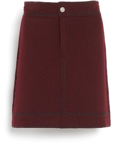 Barrie Denim Cashmere And Cotton Skirt - Purple