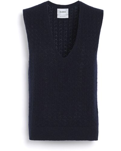 Barrie Cashmere Lace Top - Blue
