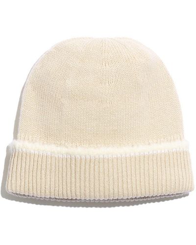 Barrie Shearling-effect Cashmere Beanie - Natural