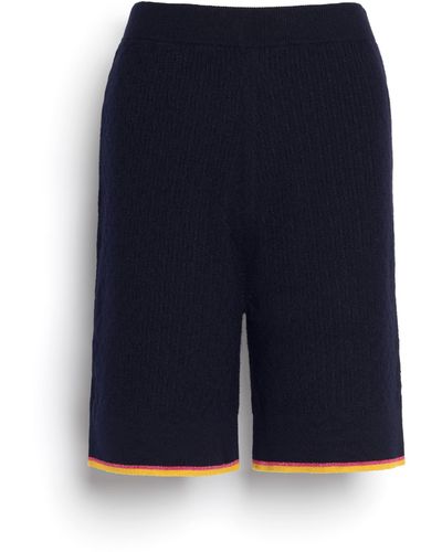 Barrie Shorts In Lightweight Cashmere - Blue