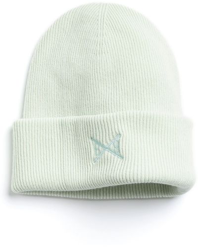 Barrie Cashmere Beanie With Embroidered Logo - Green