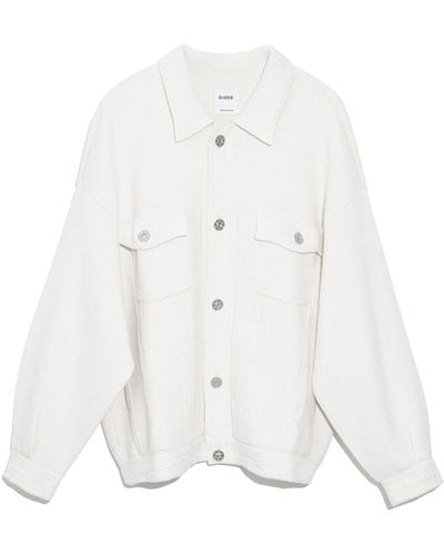 Barrie Denim Oversized Cashmere And Cotton Jacket - White