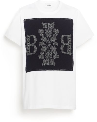 Barrie T-shirt With Logo Cashmere Patch - Black