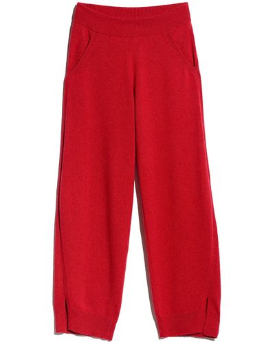 Barrie Iconic Cashmere Trousers - Red