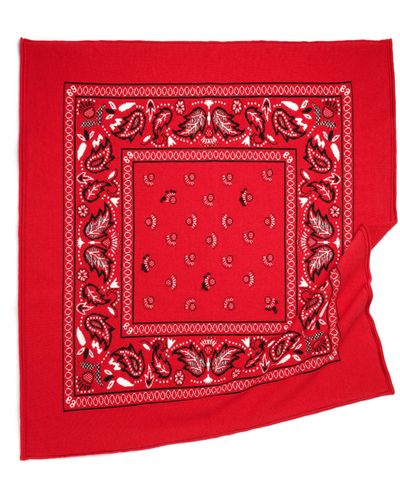 Barrie Bandana In Cashmere And Cotton - Red