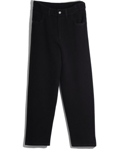 Barrie Denim Cashmere And Cotton Pants - Black