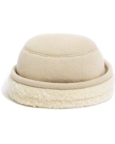 Barrie Shearling Cashmere And Alpaca Bucket Hat - Natural