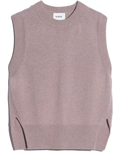 Barrie Iconic Sleeveless Cashmere Sweater - Purple