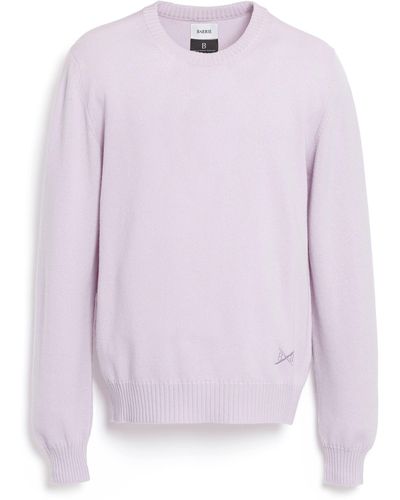 Barrie Round Neck Cashmere B Label Sweater - Purple