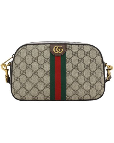 Gucci Small Ophidia Gg Shoulder Bag - Gray