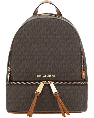MICHAEL Michael Kors Rhea - Medium Backpack With Logo - Brown