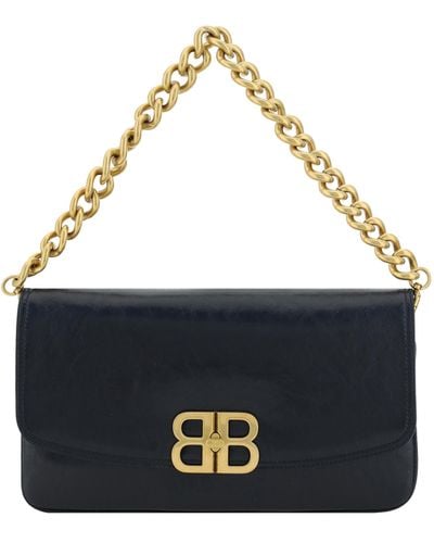 Balenciaga Bb Soft Shoulder Bag - Blue
