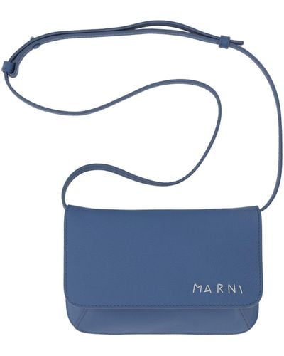 Marni Flap Trunk Shoulder Bag - Blue