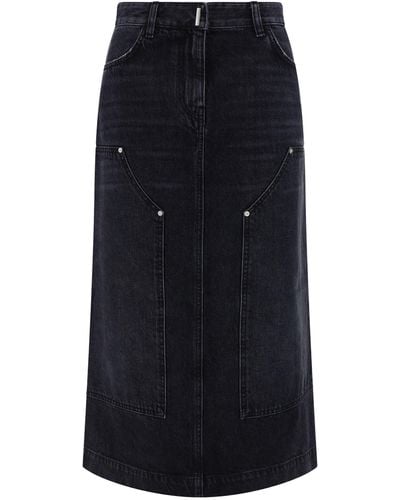 Givenchy Midi Skirt - Blue