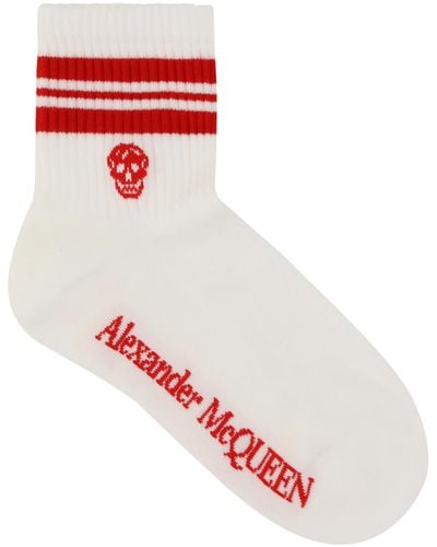 Alexander McQueen Skull Socks - Red