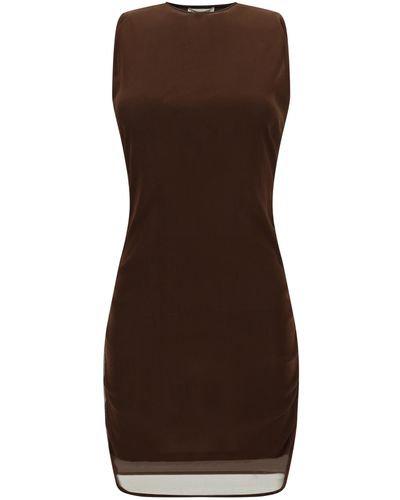 Saint Laurent Mini Dress - Brown