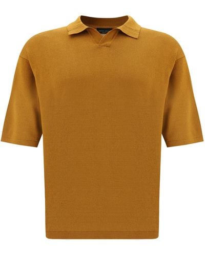 Roberto Collina Boxy Polo Shirt - Yellow