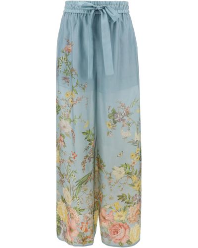 Zimmermann Waverly Relaxed Trousers - Blue