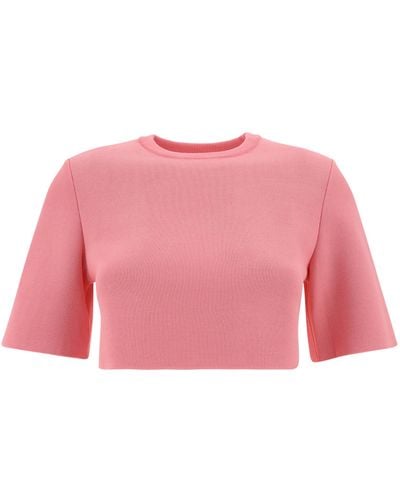 Loewe Anagram Cropped T-shirt - Pink