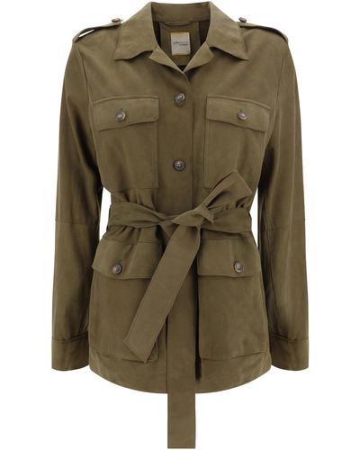 D'Amico Leather Charly Jacket - Green