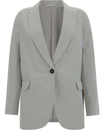 Brunello Cucinelli Blazer Jacket - Grey