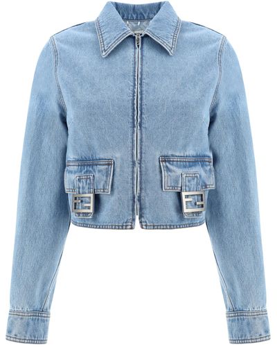 Fendi Denim Baguette Jacket - Blue