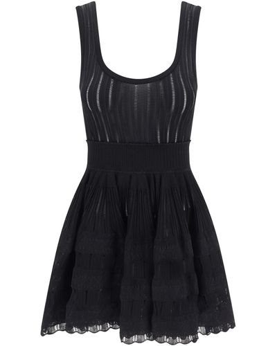 Alaïa Crinoline Scoop-neck Stretch-woven Mini Dress - Black