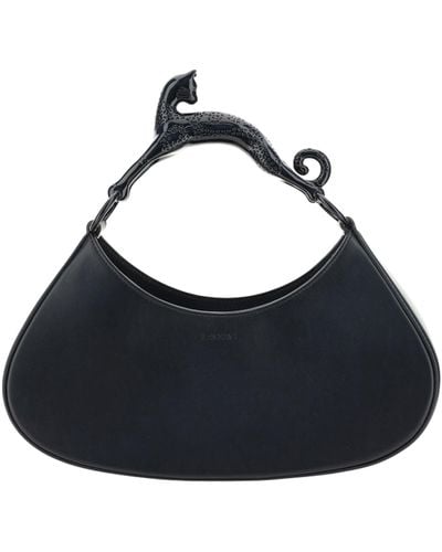 Lanvin Large Hobo Bag With Cat Handle - Blue