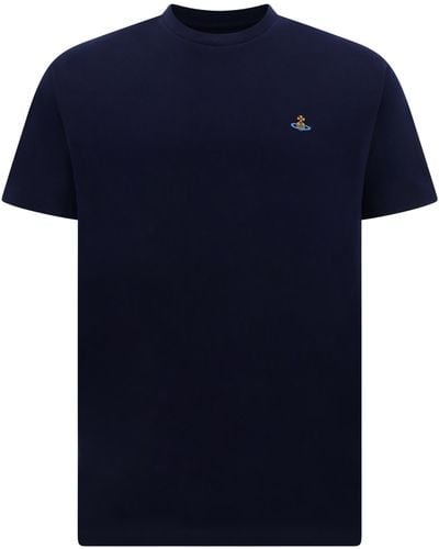Vivienne Westwood Logo Cotton T-Shirt - Blue