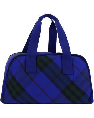 Burberry Holdall Travel Bag - Blue