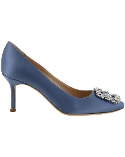 Manolo Blahnik Hangisi Court Shoes - Blue