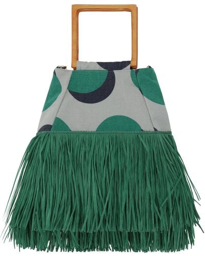 La Milanesa Tuxedo Handbag - Green