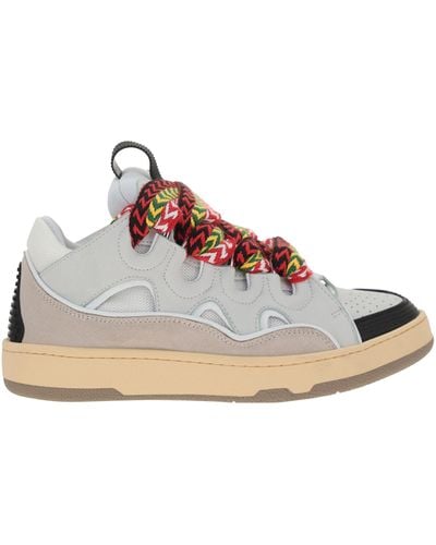 Lanvin Curb Chunky Leather Sneakers - White