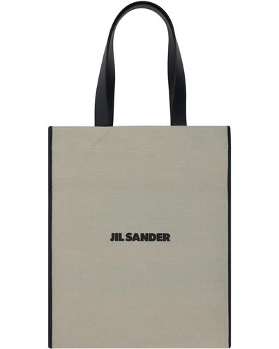 Jil Sander Tote Book Handbag - Grey