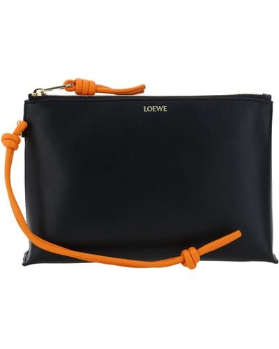 Loewe Knot Pouch Bag - Black