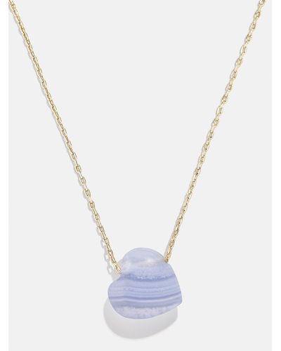 BaubleBar Juno Blue Lace Agate Necklace - White