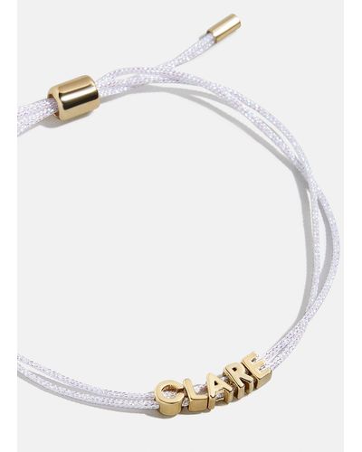 BaubleBar Custom Cord Bracelet - White