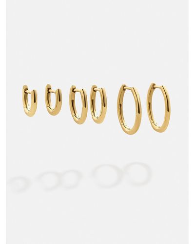 BaubleBar Verbena 18k Gold Earring Set - White